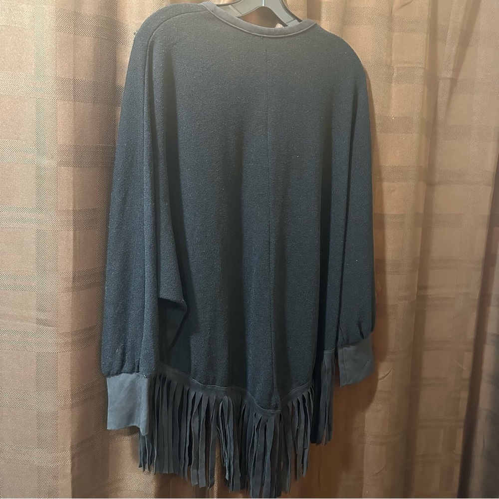 Jeff Gallano Black Top with Fringe size 2 - Picture 3 of 4